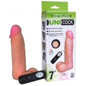 Фаллическая насадка Харнесс UNICOCK 7  с вибрацией - 19 см. - LOVETOY (А-Полимер) - купить с доставкой в Армавире
