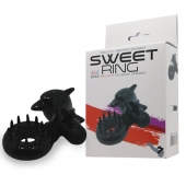 Чёрное эрекционное виброкольцо Sweet Ring с дельфинчиком - Baile - в Армавире купить с доставкой