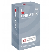 Презервативы с рёбрами Unilatex Ribbed - 12 шт. + 3 шт. в подарок - Unilatex - купить с доставкой в Армавире