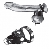 Утяжка для мошонки и пениса Cock Ring With 1  Ball Stretcher And Optional Weight Ring - BlueLine - купить с доставкой в Армавире