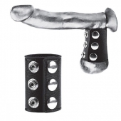 Утяжка на пенис на кнопочках 100% PVC STRAP WITH METAL SNAP - BlueLine - купить с доставкой в Армавире