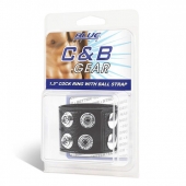 Ремень на член и мошонку 1.5  Cock Ring With Ball Strap - BlueLine - купить с доставкой в Армавире