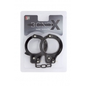 Чёрные наручники из листового металла BONDX METAL CUFFS BLACK - Dream Toys - купить с доставкой в Армавире