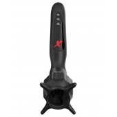 Чёрный вибростимулятор для головки члена с эффектом всасывания Vibrating Roto-Sucker - Pipedream - в Армавире купить с доставкой