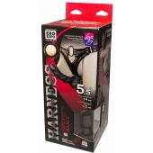Пояс харнесс премиум класса WOMAN SIMPLEX(S) с 3 черными насадками - LOVETOY (А-Полимер) - купить с доставкой в Армавире