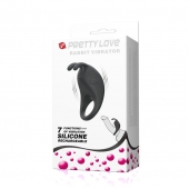 Чёрное эрекционное кольцо с вибрацией Rabbit Vibrator - Baile - в Армавире купить с доставкой