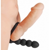 Насадка для двойного проникновения Double Fun Cock Ring with Double Penetration Vibe - XR Brands - в Армавире купить с доставкой