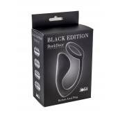 Чёрное эрекционное кольцо с анальной пробкой Button Anal Plug - Lola Games - в Армавире купить с доставкой