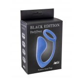 Синее эрекционное кольцо с анальной пробкой Button Anal Plug - Lola Games - в Армавире купить с доставкой