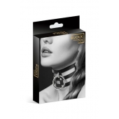 Чёрный тройной чокер с большим кольцом - Bijoux Pour Toi - купить с доставкой в Армавире