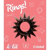 Чёрное эрекционное кольцо Rings Cristal - Lola Games - в Армавире купить с доставкой