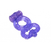 Фиолетовое эрекционное кольцо Rings Treadle с подхватом - Lola Games - в Армавире купить с доставкой