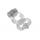 Прозрачное эрекционное кольцо Rings Treadle с подхватом - Lola Games - в Армавире купить с доставкой