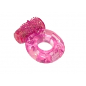 Розовое эрекционное кольцо с вибрацией Rings Axle-pin - Lola Games - в Армавире купить с доставкой