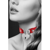 Красный чокер с замком в форме сердца - Bijoux Pour Toi - купить с доставкой в Армавире