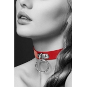 Красный узенький чокер с кольцом - Bijoux Pour Toi - купить с доставкой в Армавире