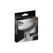 Чёрный чокер с кольцом в форме сердца - Bijoux Pour Toi - купить с доставкой в Армавире