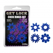 Набор из 4 синих колец Get Lock - Chisa - в Армавире купить с доставкой
