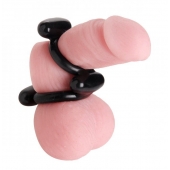 Двойное эрекционное кольцо Dual Stretch To Fit Cock and Ball Ring - XR Brands - в Армавире купить с доставкой