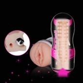 Мастурбатор-вагина Sex In A Can Vibra Vagina Tunnel - Lovetoy - в Армавире купить с доставкой