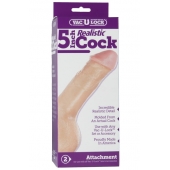 Насадка-реалистик для трусиков Vac-U-Lock 5  Realistic - 12,7 см. - Doc Johnson - купить с доставкой в Армавире
