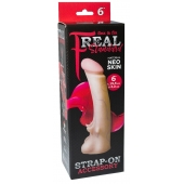 Телесная насадка REAL Standard с усиками на основании - 19 см. - LOVETOY (А-Полимер) - купить с доставкой в Армавире