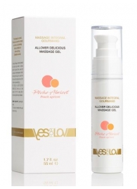 Универсальный массажный гель-смазка Allover Delicious Massage Gel с ароматом персика и аброкоса - 50 мл. - YESforLOV - купить с доставкой в Армавире