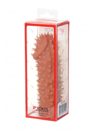 Телесная насадка на фаллос с имитацией шипов KOKOS Extreme Sleeve 07 - 14,7 см. - KOKOS - в Армавире купить с доставкой