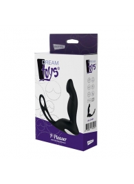 Черный вибромассажер простаты P-PLEASER W ERECTION ENHANCE - Dream Toys - в Армавире купить с доставкой
