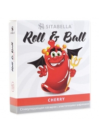 Стимулирующий презерватив-насадка Roll   Ball Cherry - Sitabella - купить с доставкой в Армавире