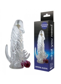 Закрытая прозрачная вибронасадка на пенис Crystal Sleeve Vibe - Erowoman-Eroman - в Армавире купить с доставкой