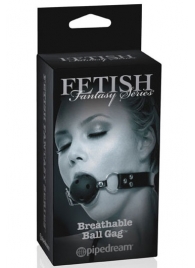 Черный кляп с дырочками Breathable Ball Gag - Pipedream - купить с доставкой в Армавире
