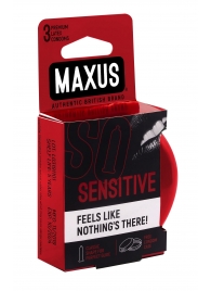 Ультратонкие презервативы в железном кейсе MAXUS Sensitive - 3 шт. - Maxus - купить с доставкой в Армавире