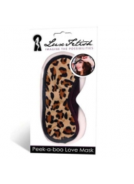 Леопардовая маска на глаза Peek-a-Boo - Lux Fetish - купить с доставкой в Армавире