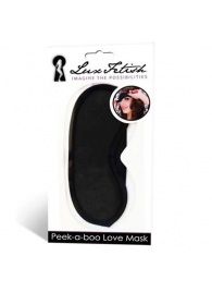 Черная маска на глаза Peek-a-Boo - Lux Fetish - купить с доставкой в Армавире