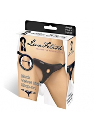 Черные плюшевые трусики для страпона - Lux Fetish - купить с доставкой в Армавире