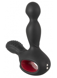 Черный вибромассажер простаты с нагревом и ротацией Prostate Plug - 14,5 см. - Orion - в Армавире купить с доставкой