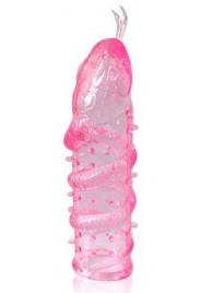 Закрытая рельефная насадка Crystal sleeve snakes в виде змеи с усиками - 14 см. - Erowoman-Eroman - в Армавире купить с доставкой