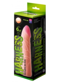 Фаллическая насадка на трусики харнесс - 17,5 см. - LOVETOY (А-Полимер) - купить с доставкой в Армавире
