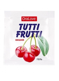 Пробник гель-смазки Tutti-frutti с вишнёвым вкусом - 4 гр. - Биоритм - купить с доставкой в Армавире