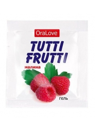 Пробник гель-смазки Tutti-frutti с малиновым вкусом - 4 гр. - Биоритм - купить с доставкой в Армавире