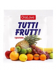 Пробник гель-смазки Tutti-frutti со вкусом тропических фруктов - 4 гр. - Биоритм - купить с доставкой в Армавире