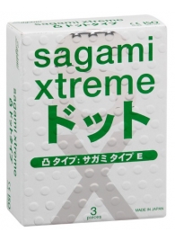 Презервативы Sagami Xtreme SUPER DOTS с точками - 3 шт. - Sagami - купить с доставкой в Армавире
