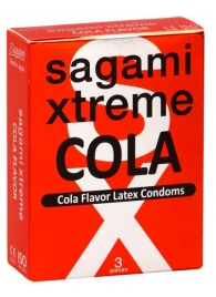 Ароматизированные презервативы Sagami Xtreme COLA - 3 шт. - Sagami - купить с доставкой в Армавире