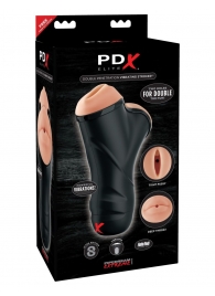 Мастурбатор в колбе с двумя тоннелями Double Penetration Vibrating Stroker - Pipedream - в Армавире купить с доставкой