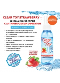 Очищающий спрей для игрушек CLEAR TOY Strawberry - 100 мл. - Биоритм - купить с доставкой в Армавире