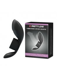 Черное кольцо на пенис с вибрацией Vibration Penis Sleeve - Baile - в Армавире купить с доставкой