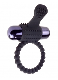 Черное эрекционное виброкольцо Vibrating Silicone Super Ring - Pipedream - в Армавире купить с доставкой