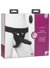 Черный полый вибрострапон Body Extensions BE Aroused - 17,78 см. - Doc Johnson - купить с доставкой в Армавире
