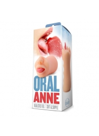 Телесный мастурбатор-ротик с язычком Oral Anne - Blush Novelties - в Армавире купить с доставкой